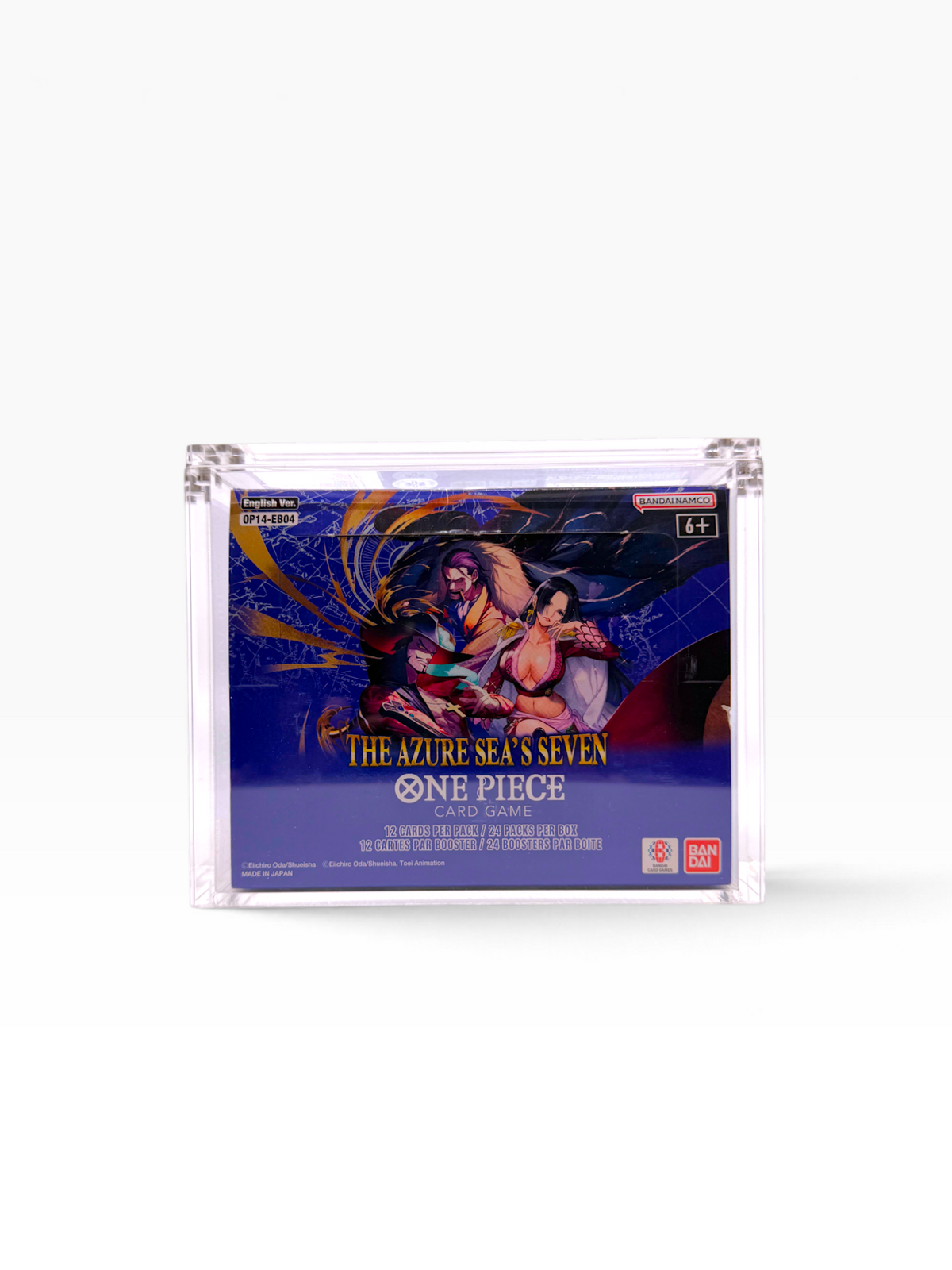 One Piece booster box acrylic case, front view