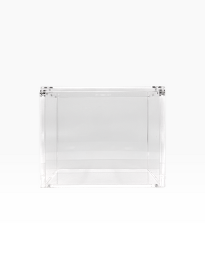 One Piece booster box acrylic case on a collector's shelf